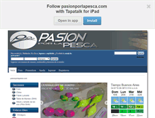 Tablet Screenshot of pasionporlapesca.com